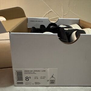 Jordan Women's Air Jordan 1 Low Black and White Athletic Shoes